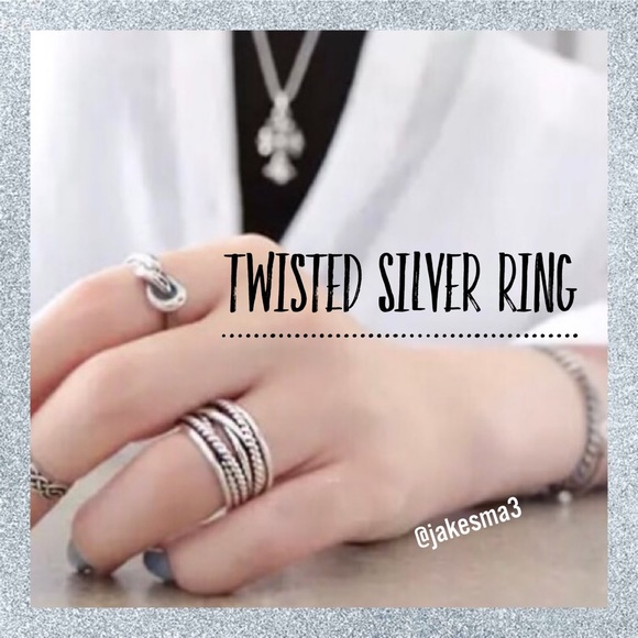 Jewelry - twisted silver adjustable ring